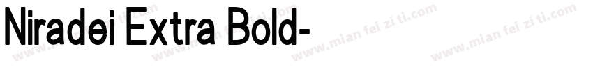 Niradei Extra Bold字体转换
